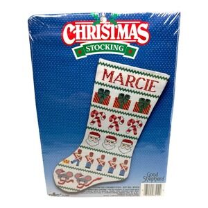 Good Shepherd #87210 Christmas Dreams Stocking Cross Stitch Kit NOS 1988 Vintage